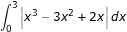\small \dpi{80} \fn_jvn \int_{0}^{3}\left | x^3-3x^2+2x \right |dx